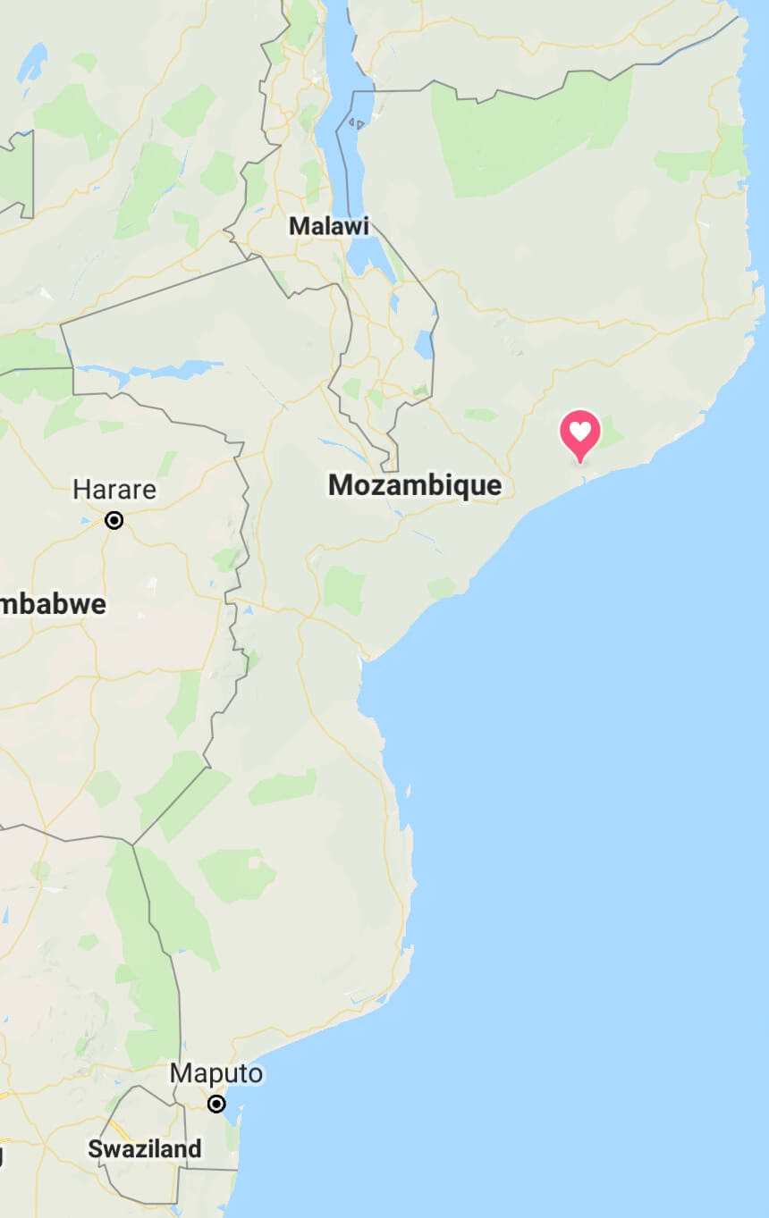 My site on map of Mozambique
