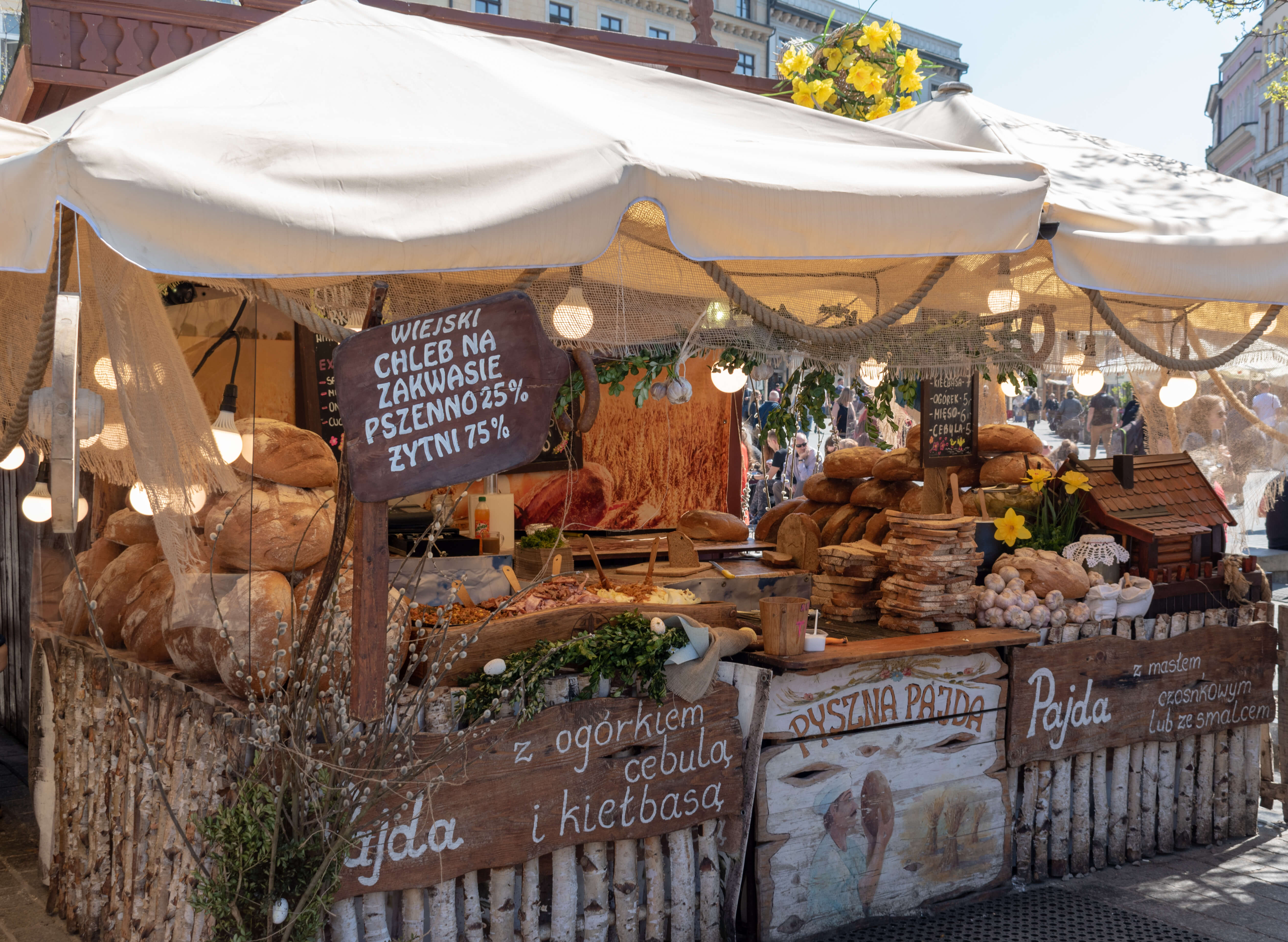 Bread stand at Easter market